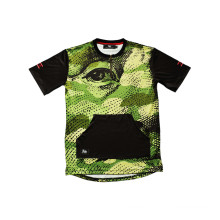 Respirável camo verde suor esporte jersey de formação de futebol de futebol (t5032)